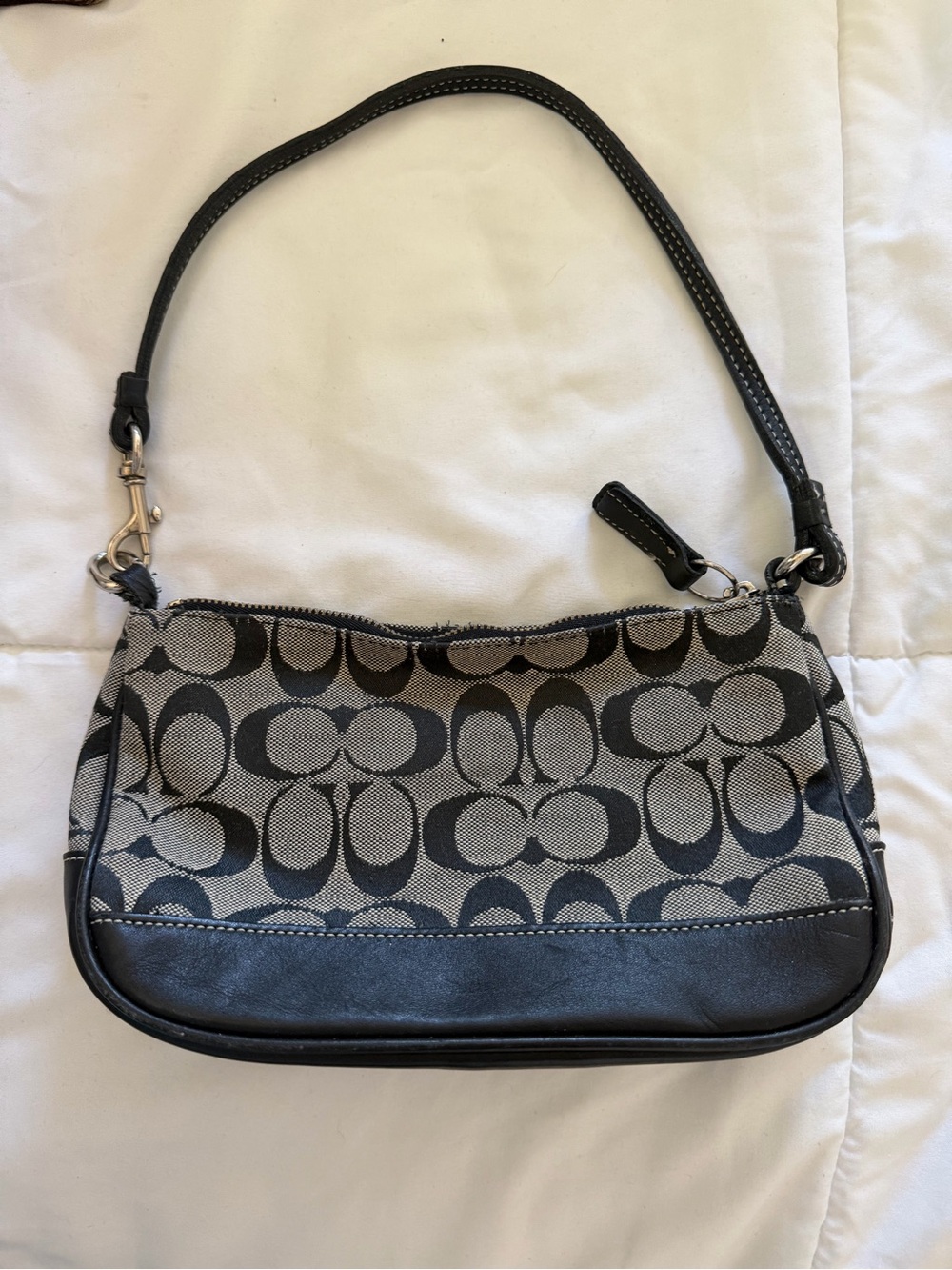 Coach Black Signature Canvas Shoulder Bag